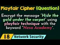 Playfair Cipher Solved Question