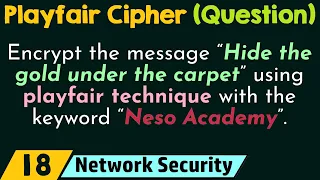 Playfair Cipher Solved Question