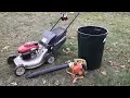Fall Leaf Cleanup Honda Push Mower With Bagger Sthil Leaf Blower