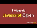 1 da Javascript Programlama Ogren