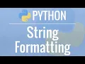 String Formatting In Python - Tamil Python Topic Wise Course