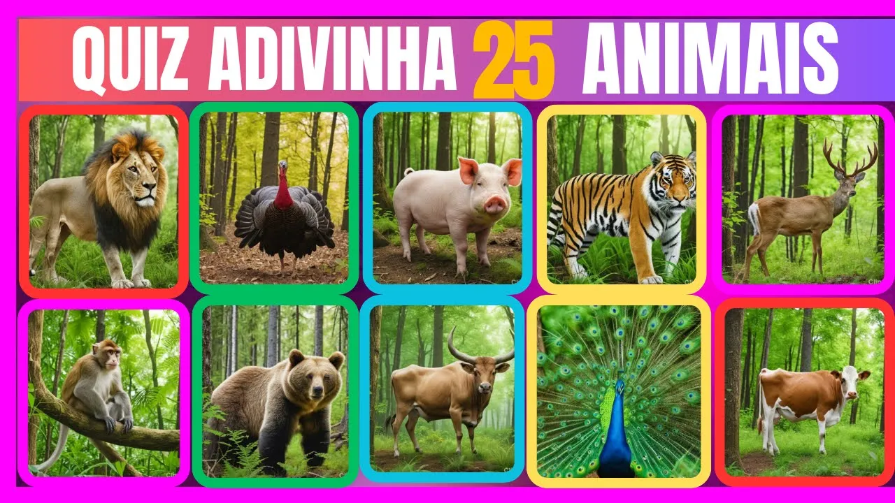 ????????  QUIZ ADIVINHA 25 ANIMAIS EM 10 SEGUNDOS QUEM SOU EU?#com letras faltando????????