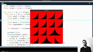 Processing-Tutorial A Grid of Arcs