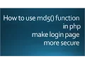 Program with Source code Make Login secure in php with md5 function