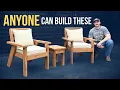 Easy DIY Outdoor Chairs Table 2x4 Patio Furniture Build