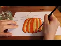 Grade Virtual Art Lesson Pumpkin Patches Depth Perspective Shape Value