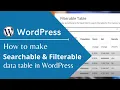 Make searchable filterable data table in WordPress AJAX