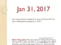W-2 Tax Form Filing Deadline in 2017