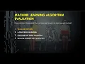 Data science Algorithm Evaluation Technique