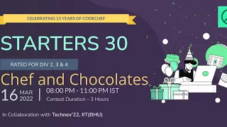 Chef and Chocolates Problem Code CHEFCHOCO CodeChef Starters 30 complete Problem Solution C