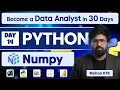 Day 14 Numpy in Python for Data Analytics Become a Data Analyst in 30 Days by Mohan KTK