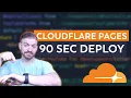 Cloudflare Pages Tutorial - Deploy Your Static Site in 90 Seconds