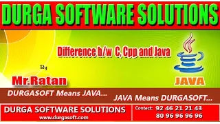 Corejava-Basics-Difference C Cpp and Java