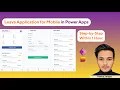 Leave Management App in PowerApps Apply Approve Track in 1 Hour Free Template