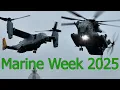 Marine Week Boston 2025 Helicopters -22B Osprey CH-53E Super Stallion AH-1Z Viper UH-1Y flyover