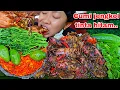 CUMI JENGKOL TINTA HITAM ,SAMBAL RAWIT MANGGA LALAP GENDOT ,DAUN SINGKONG REBUS