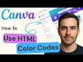 How to Use HTML Color Codes in Canva Canva Tutorial 2025