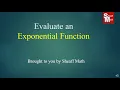 Evaluating an Exponential Function - Sheaff Math
