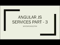 Services Using Angular JS 1 Part - 3