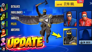 🔥NOVA SKIN DO AGENTE SECRETO🛡️spider fighting 3🔥jogo mobile spider man, UPDATE spider fighting 3