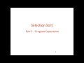 Simple Explanation of Selection Sort Program in C