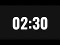 2 30 Minute Timer Countdown with Alarm Two Minute Thirty Sec Timer 150 Second Timer No Music