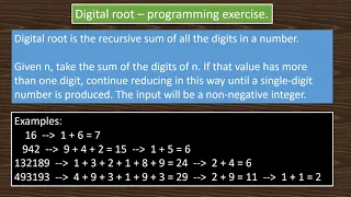 Sum of Root A Python Programming Exercise for beginners