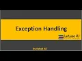 Exception Handling in OOP