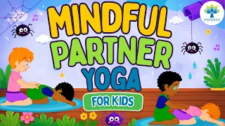 Partner Yoga | Itsy Bitsy Spider | Massage for Kids | Mindful Relaxation for Children | Yoga Guppy