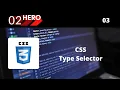 CSS Tutorial Type Selector for Beginners full course Part-3 2020