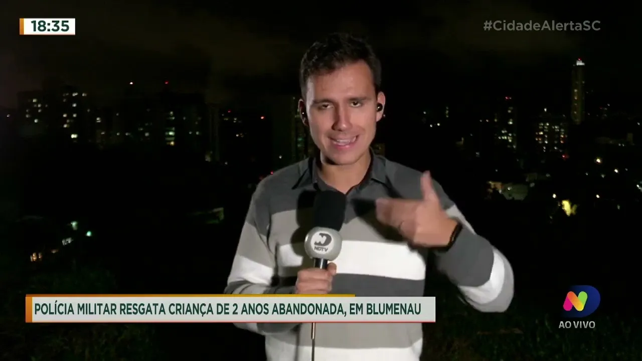 Polícia Militar resgata criança de 2 anos abandonada em Blumenau