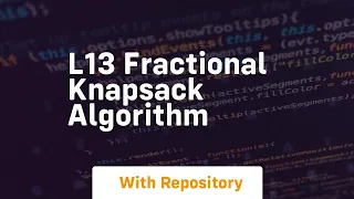 l13 fractional knapsack algorithm