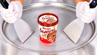 ASMR | Ice Cream Rolls - Kinder Bueno Ice Cream Cup Turns Into Rolls 🌀🍦