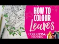 HOW TO COLOUR Leaves with Prismacolor Colouring Pencils Leaf Colouring Tutorial