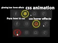 css glowing icon hover effect pure css and html css animation