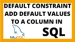DEFAULT in SQL Add default values to a column in a table