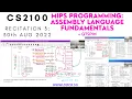 CS2100 Recitation 3 MIPS Assembly Language Programming QtSPIM