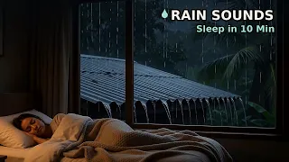 Fall Asleep Fast With Gentle Rain on Rooftop | NO ADS