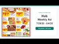 Heb Weekly Ad 26 - 26 Best Deals