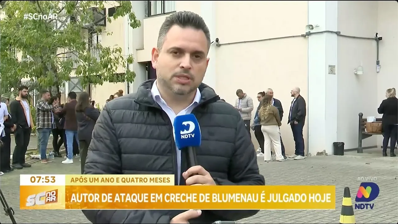 Suspeito do ataque à Creche Cantinho Bom Pastor vai ser julgado nesta quinta-feira em Blumenau