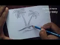 How to draw palm tree step by step for Beginners