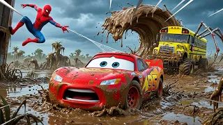 QUEM FEZ ISSO COM O MCQUEEN NA LAMA, O HOMEM ARANHA QUER SABER!! GTA 5