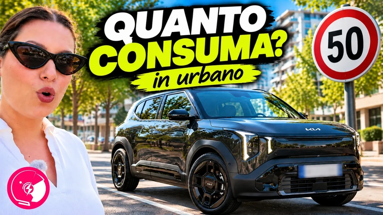 Kia EV2 alla prova in città: consumo di 10,6 kWh/100 km