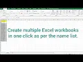 Create Multiple Excel Workbooks in One Click Python Script Automatic Excel File Creation