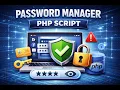 Password Manager PHP Script with Source Code