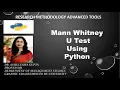 13 Mann Whitney U Test Using Python mann whitney u test python non parametric test