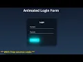 Animated Login Form Login Form With Floating Placeholder Neon Submit Button Login page