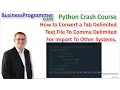 Convert tab delimited text file to csv using Python