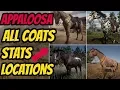 Red Dead Redemption 2 Appaloosa LOCATION ALL COATS STATS GOOD HORSE GUIDE