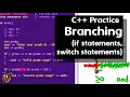 Branching with if statements and switch statements - C programming practice